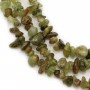 Green garnet in chips shape x 40cm