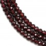 Garnet Faceted Rondelle 3x4.5mm x 40cm