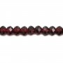 Grenat Rondelle Facette 6mm x 10 st