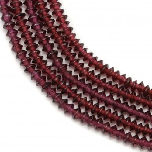 Garnet, faceted abacus roundel, 2x3mm x 39cm