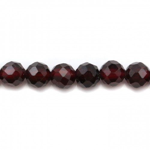 Garnet Faceted Round 4mm x 10pcs