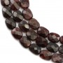 Garnet rectangle faceted 7x9mm x 40cm