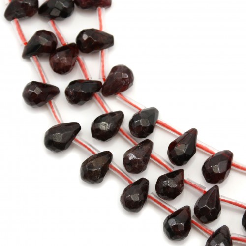 Grenat goutte 6x9mm x 40cm