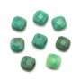 Agate d'herbe carré facetté 8mm x 4pcs