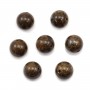 Bronzite ronde 12mm x 4 pcs