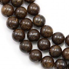 Bronzite, ronde, 12.5mm x 40cm