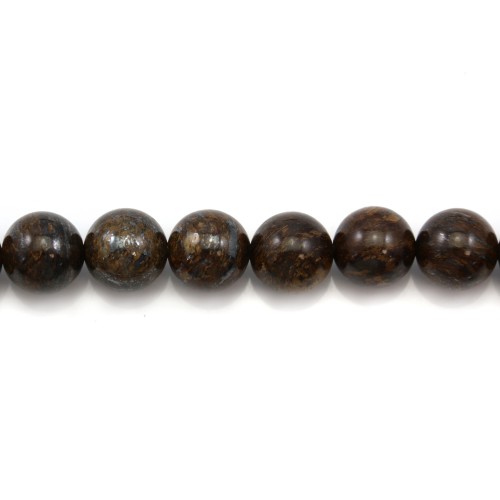 Bronzite ronde 12mm x 4 pcs