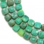 Agata d'erba quadrata sfaccettata 8 mm x 40 cm