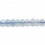 Aguamarina, redonda facetada, 2,5x4mm x 39cm, calidad A