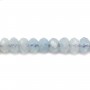 Aquamarine Faceted Rondelle 3x4mm x 40cm
