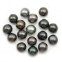 Perle de culture de Tahiti, ronde, 8-8.5mm, D x 1pc