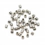 Tubes à écraser en argent 925 rhodié 2x2mm x 20pcs