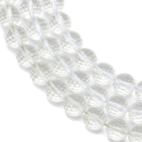 Rock Crystal Round Facet 6mm x 39cm