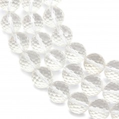 Rock Crystal Quartz Faceted Round 12mm x 40cm