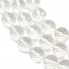 Cristal de roche Ronde Facette 16mm x 40cm