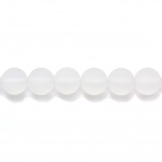 Cristal de roche ronde matte 4mm x 22pcs