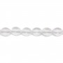 Rock Crystal Quartz Faceted Oval 8x10mm x 40cm