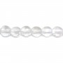 Rock Crystal Quartz Faceted Flat Round 8mm x 40cm