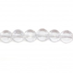 Cristal de roche Rond Plat 10mm x 4 pcs