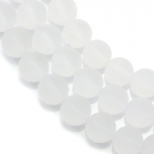 Round matte rock crystal 10mm x 40cm