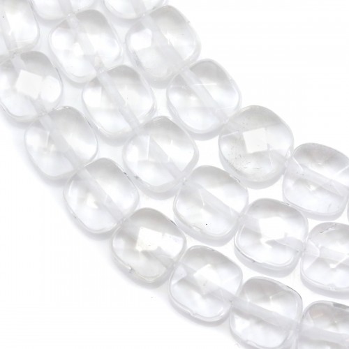 Rock Crystal Square Facet 12mm x 40cm