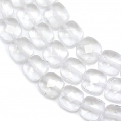 Cristal de roche Carré Facette 12mm x 40cm