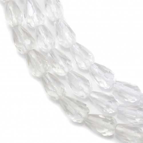 Facet de Gota de Cristal de Rocha 5x8mm x 40cm