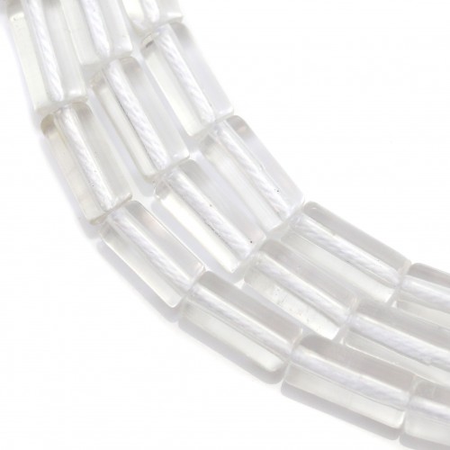 Rock crystal quartz tube 4x8mm x 40cm