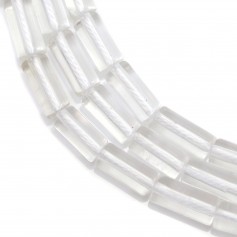 Cristal de roche goutte facette 10x30mm x 40cm