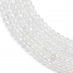 Rock crystal round faceted 2mm x 40cm