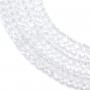 Rock crystal quartz faceted rondelle 4x7mm x 40cm