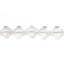 Cristal de roche trèfle facette 13 mm x 40cm  