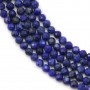Lapis-lazuli round faceted 3mm x 40cm