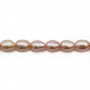 Freshwater Pearle ovale  3-4mm x 40cm