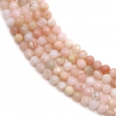 Opal pink, in faceted round shaped, and in size of 2mm x 40cm