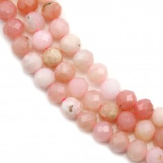 Opale rose, de forme rondelle facetté, et de taille 3.7x4.3mm x 40cm