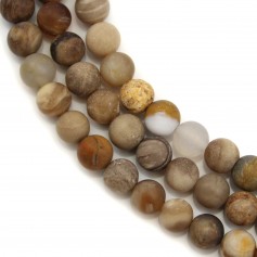 Wood opalite matte rond 6mm x 40cm