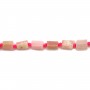 Opale rose, en forme baroque, 5x7mm x 40cm