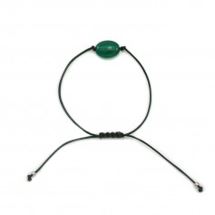 Bracelet cordon Agate verte