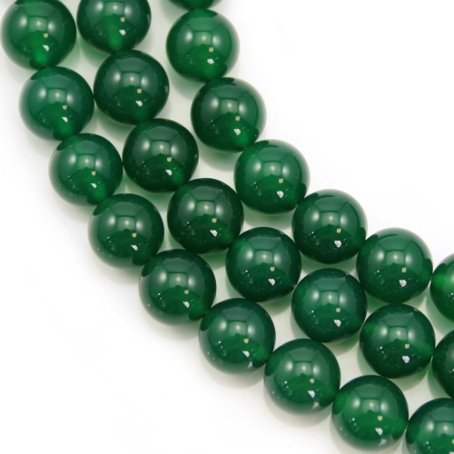 Round green agate 10mm x 40cm