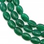 Green agate oval 10x14mm x 40cm