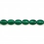 Agate verte ovale 10x14mm x 40cm