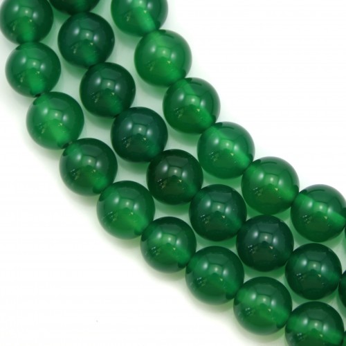 Agate vert ronde 8mm x 40cm