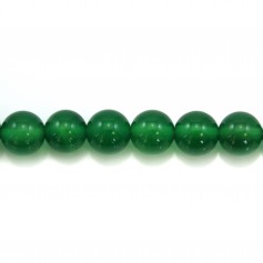 Agate vert ronde 8mm x 5 pcs