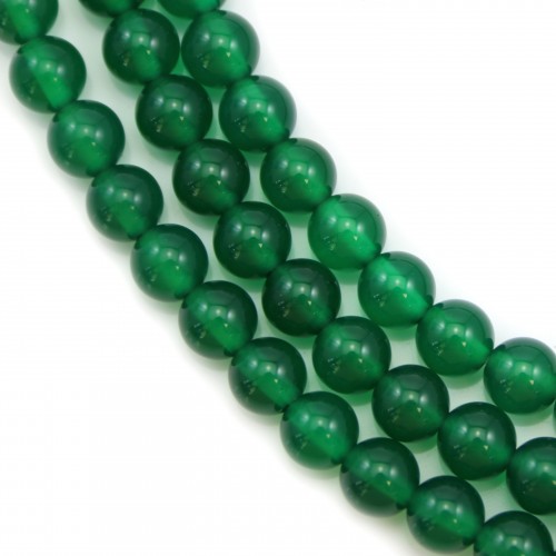 Ágata verde, redonda, 6mm x 40cm