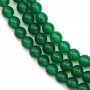 Agate vert ronde 6mm x 40cm