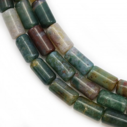 Indian agate, in the shape of a tube 4x8mm x 39cm