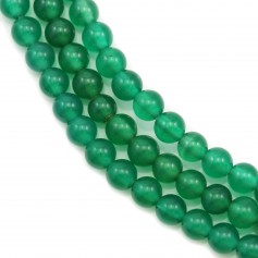 Agate vert ronde 4mm x 40cm