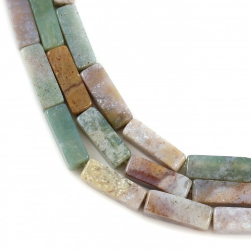 Ágata india, rectangular, 4x13mm x 39cm