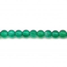 Agate vert ronde 3mm x 40cm